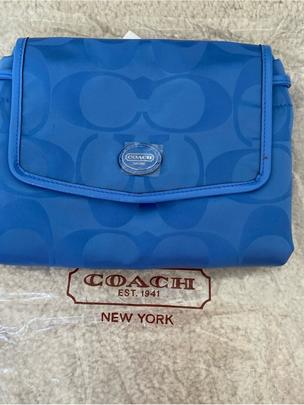 NWT Coach Blue Backpack F77350